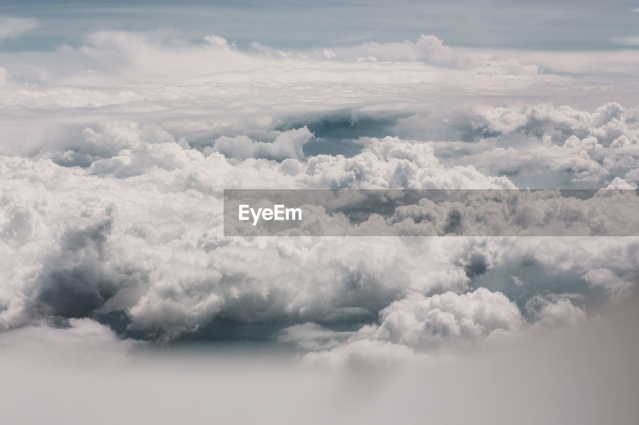 Aerial view of clouds in sky