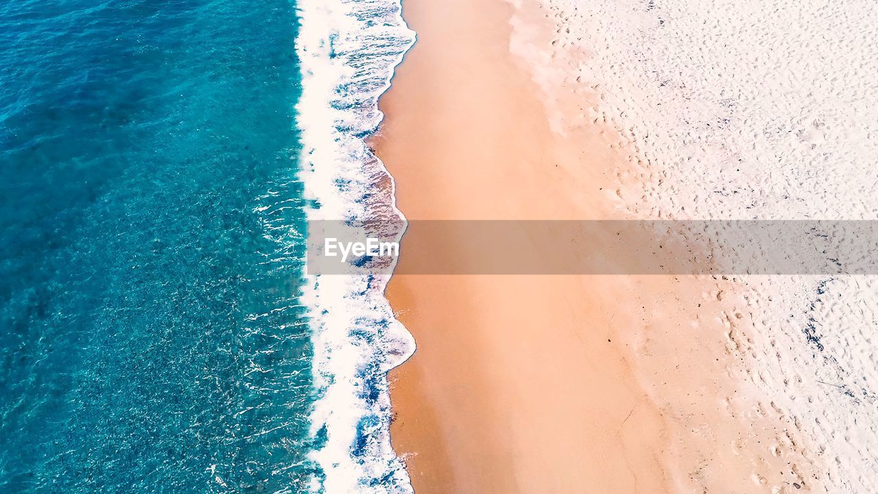 Scenic top view of beach