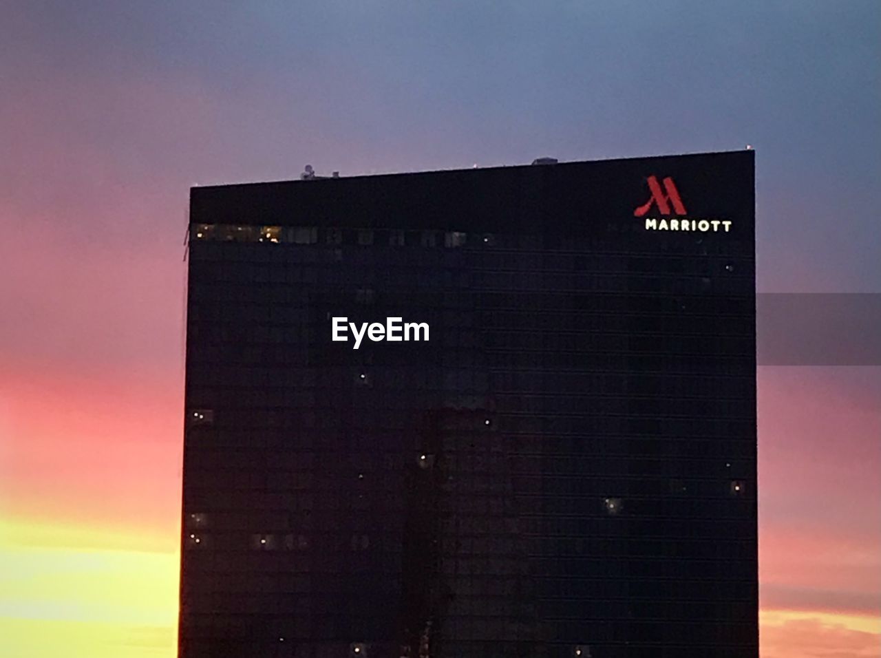 sky, architecture, sunset, built structure, no people, text, nature, building exterior, communication, dusk, building, business