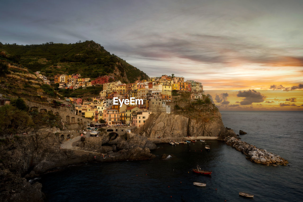 Cinque terre in italy during sunset taken in may 2022