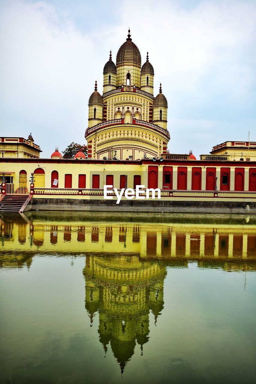 Reflection of building in lake