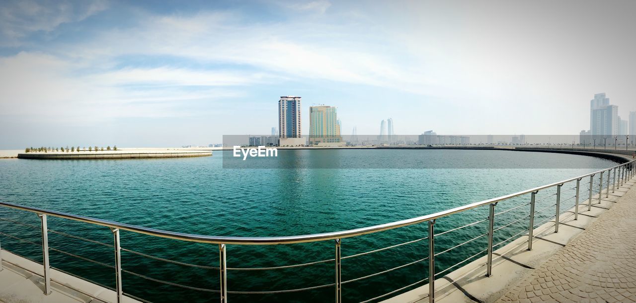 SCENIC VIEW OF BAY AGAINST SKY