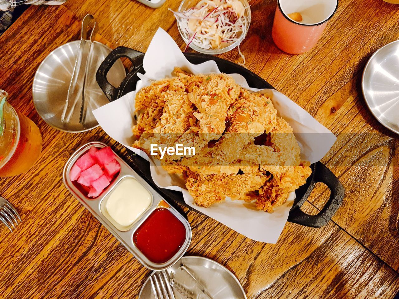 Close-up of food on table