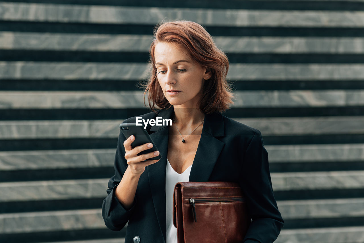 young woman using phone