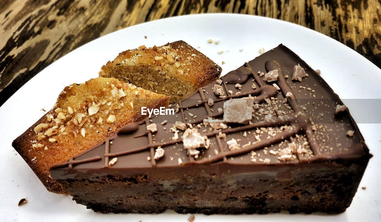 Close-up of cake in plate