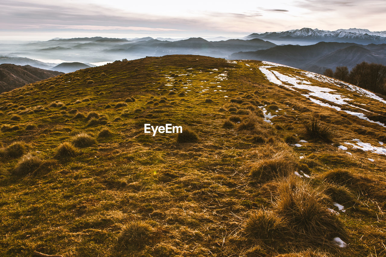 High angle view of landscape against sky