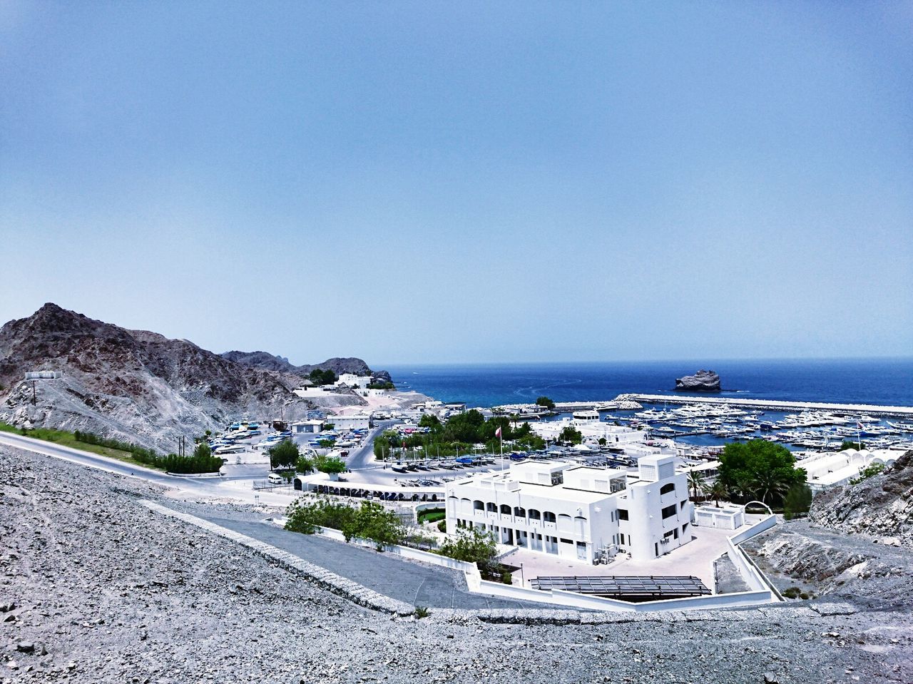 VIEW OF SEA AGAINST CLEAR SKY