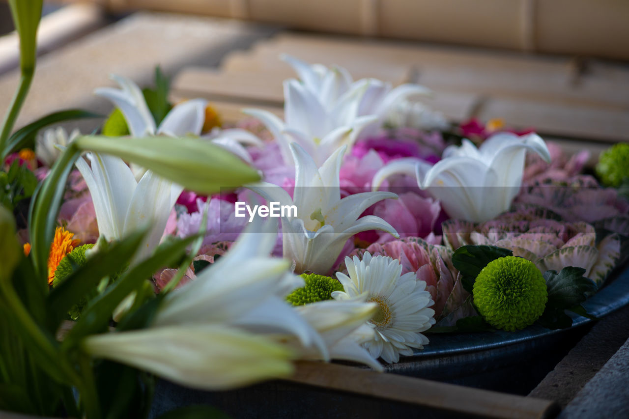 flower, flowering plant, plant, floristry, freshness, floral design, beauty in nature, bouquet, nature, no people, selective focus, indoors, food and drink, food, flower arrangement, close-up, arrangement, flower head, fragility, vegetable, still life, wellbeing, bunch of flowers