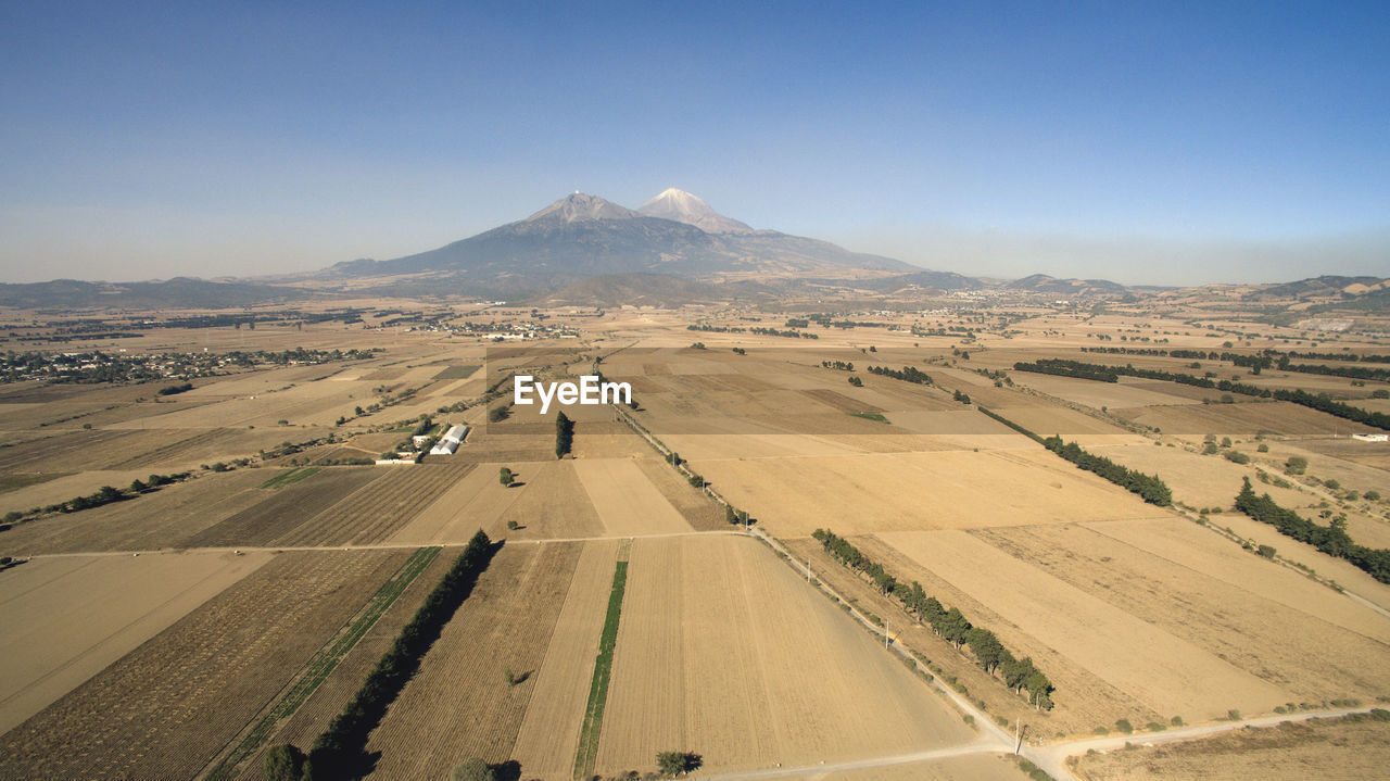 Aerial view of a desert