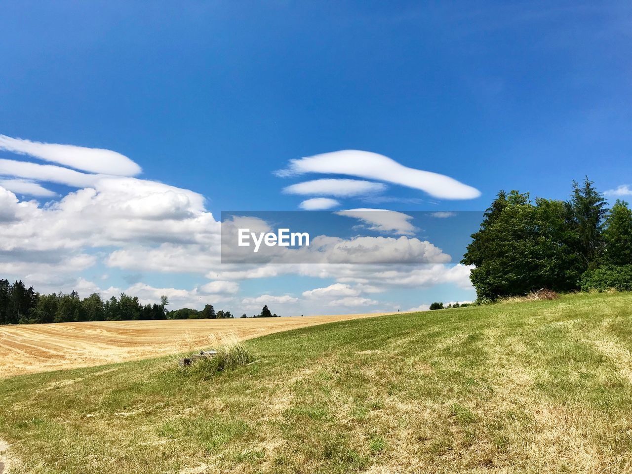 Scenic view of land against sky