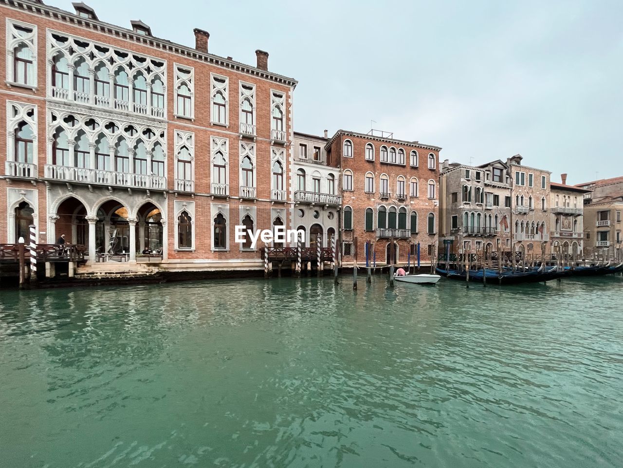 Buildings in city. canals and architecture of venice