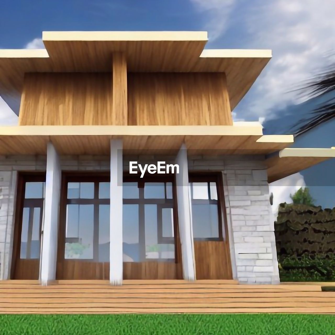 architecture, built structure, building exterior, facade, building, house, wood, home, sky, grass, nature, residential district, outdoor structure, no people, cloud, home ownership, outdoors, window, day, mansion, plant, roof, front or back yard, land