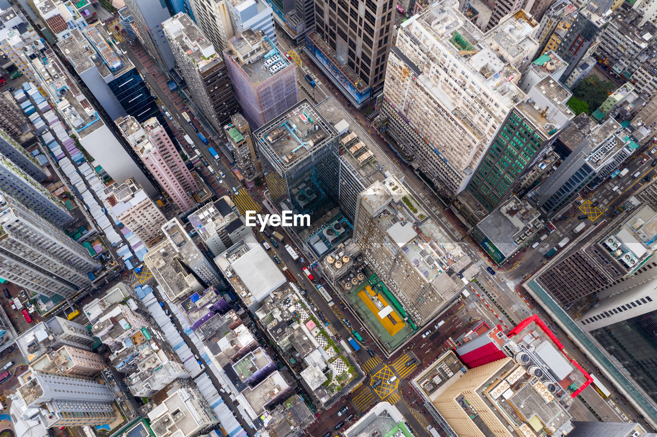 Aerial view of buildings in city