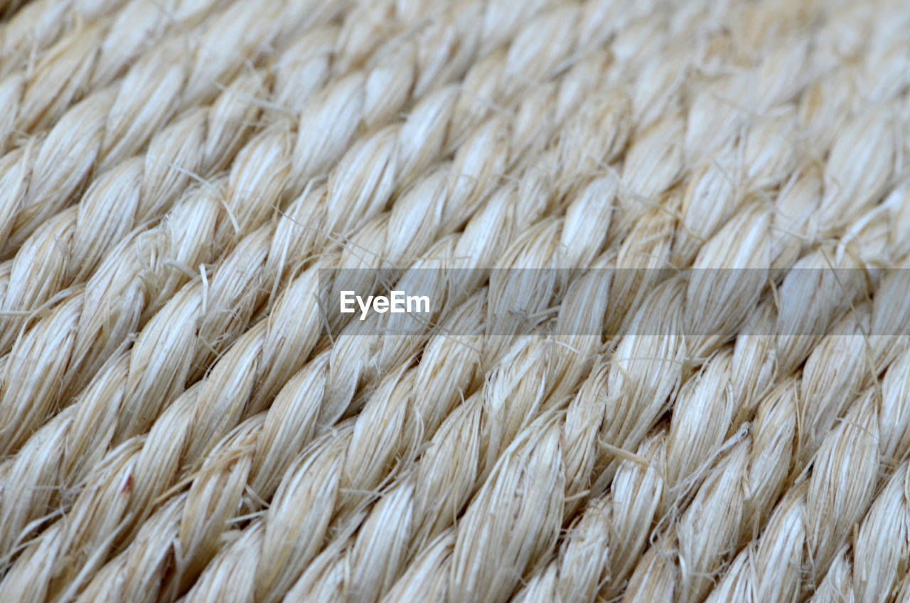 Full frame close-up shot of ball of sisal string