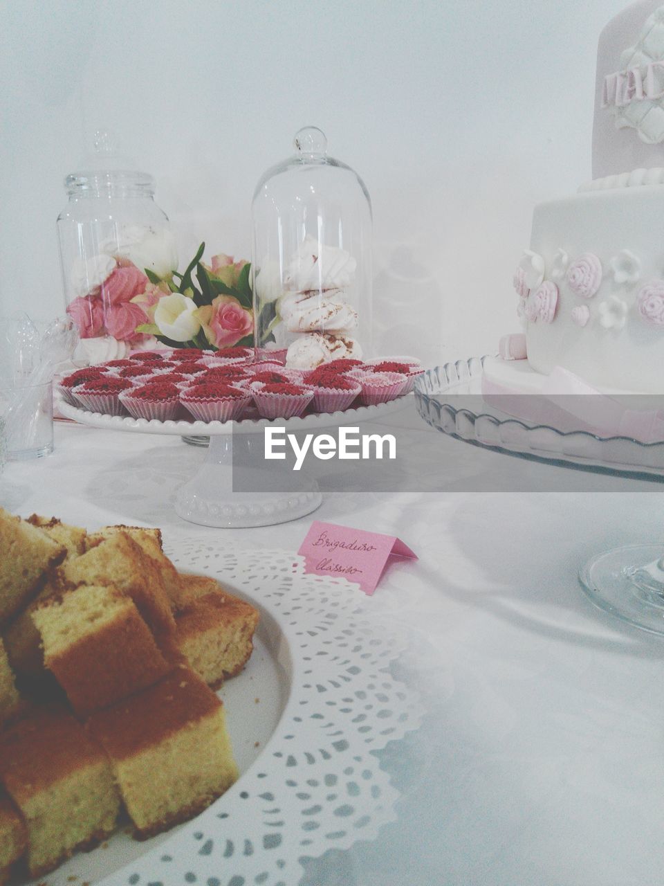 Birthday cake on table