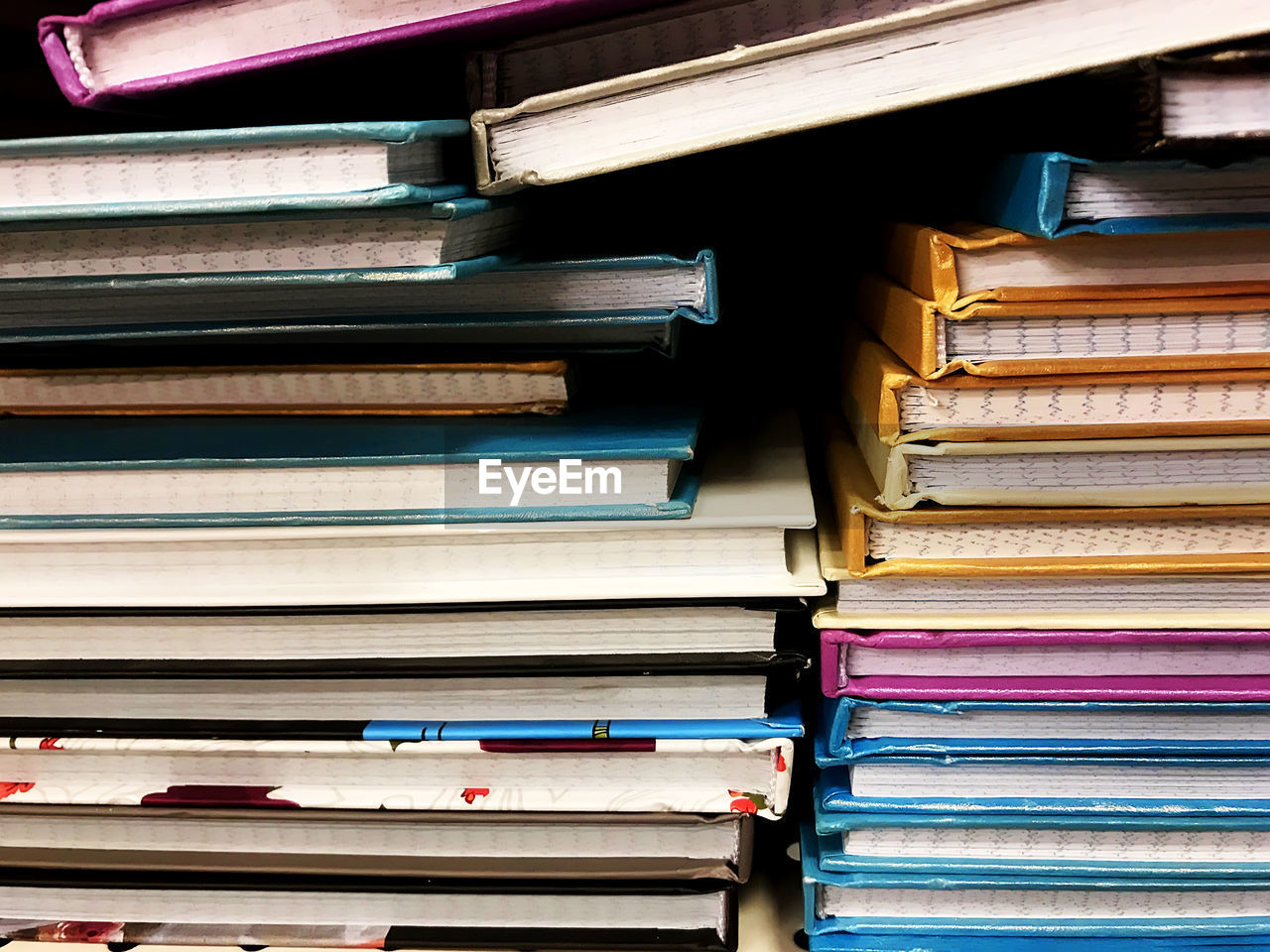 Full frame shot of books