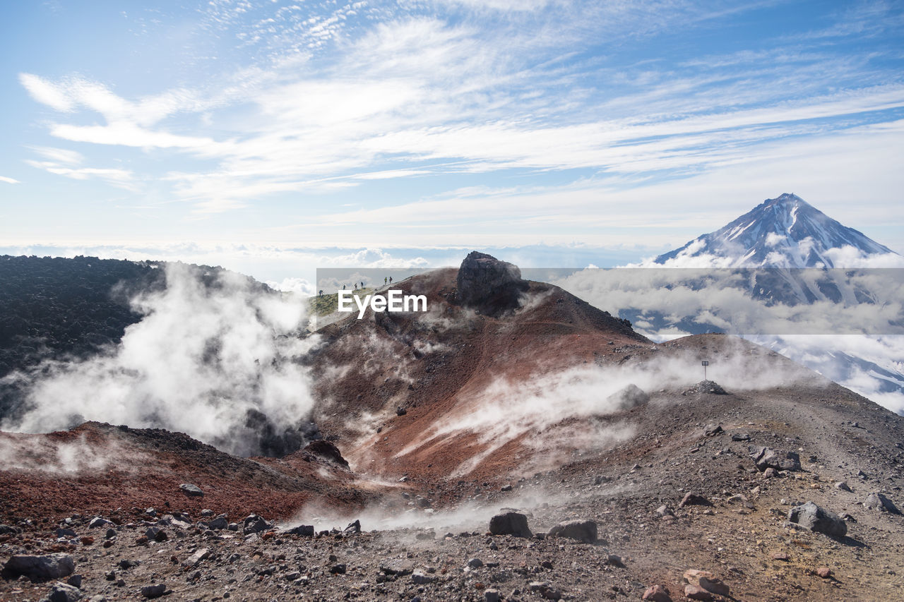 Avachinsky volcano, kamchatka peninsula, russia. active volcano.