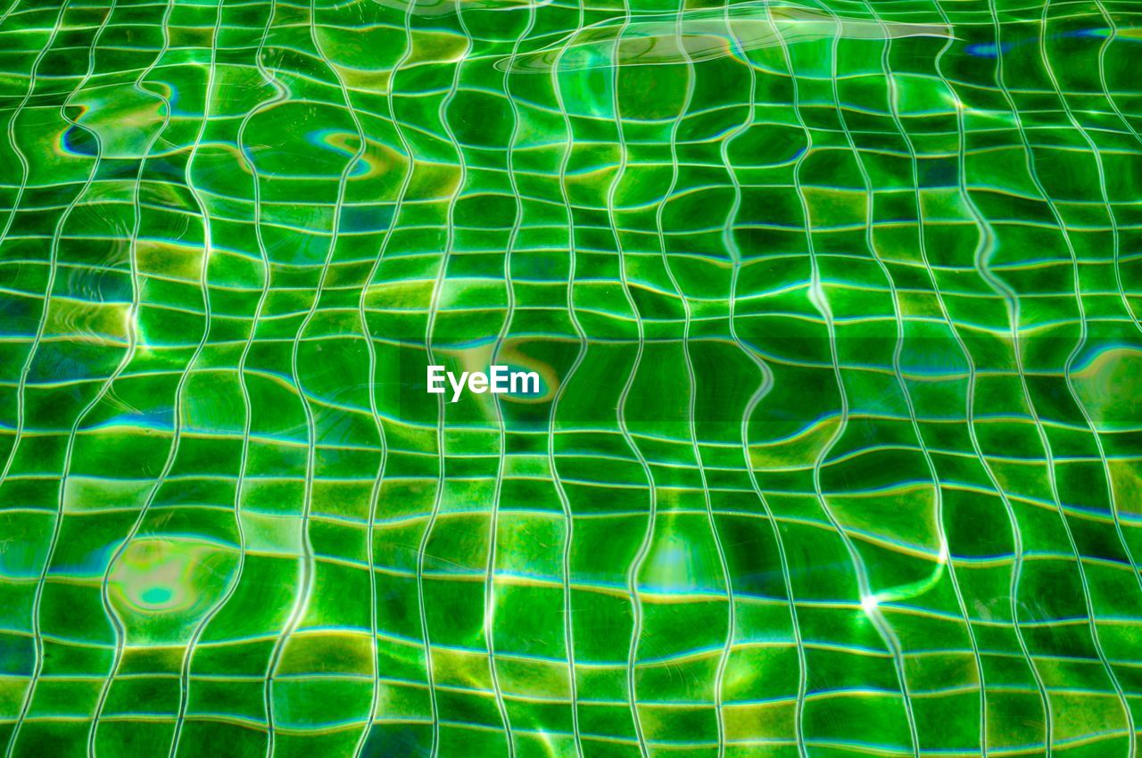 Full frame shot of green swimming pool