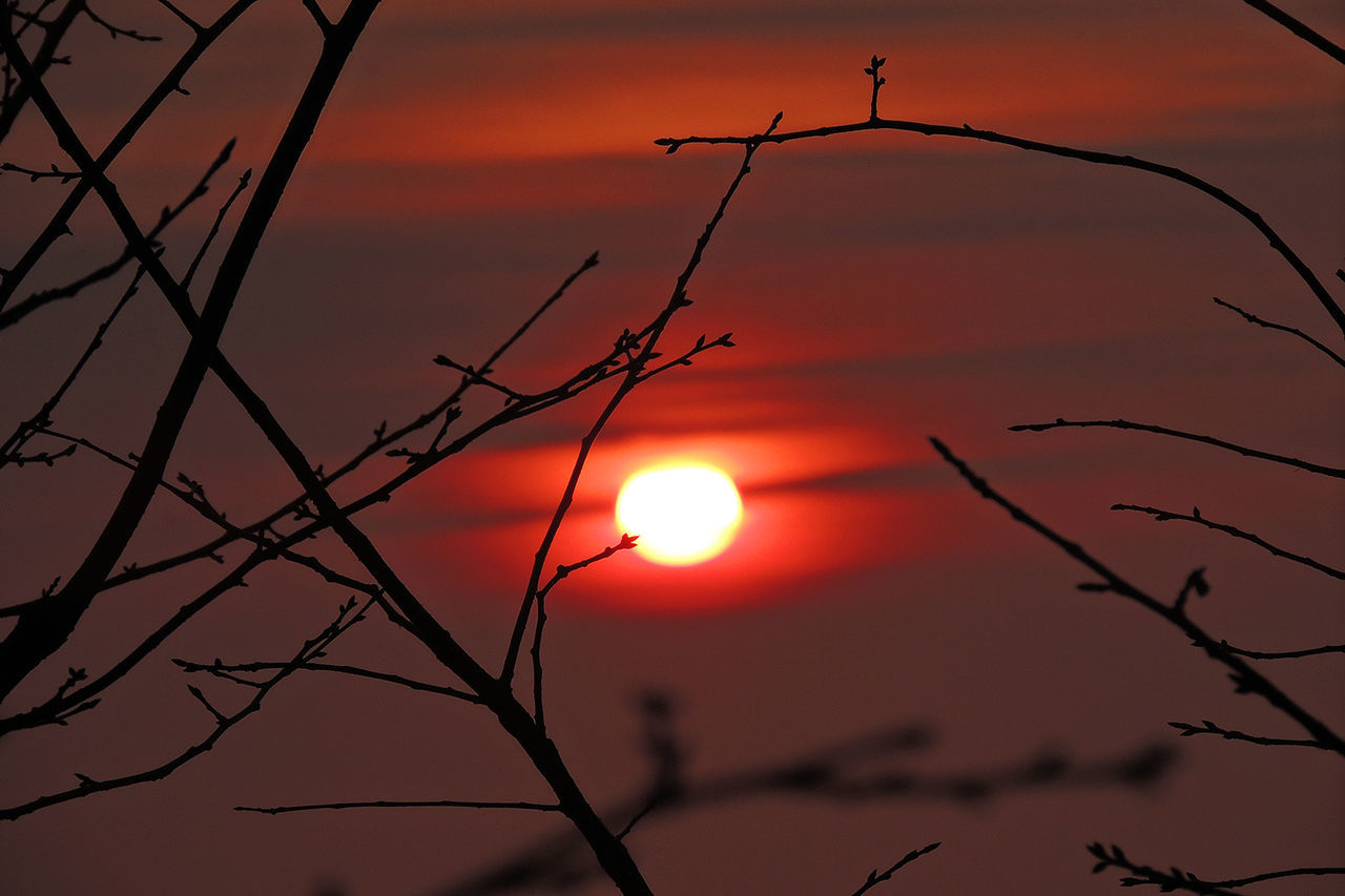 Low angle view of sky at sunset