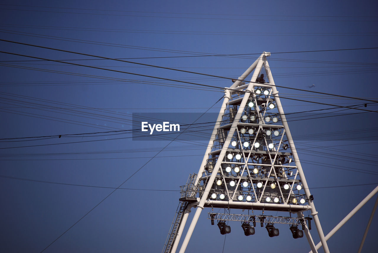 Floodlight tower on the london olympic stadium during the 2012 games.