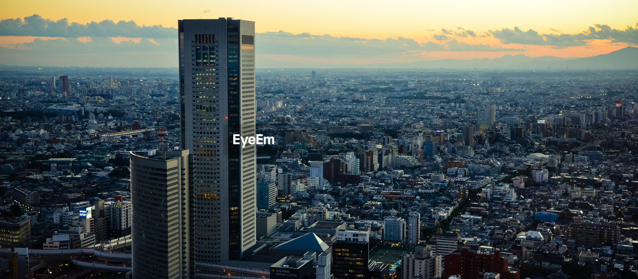 High angle view of tokyo