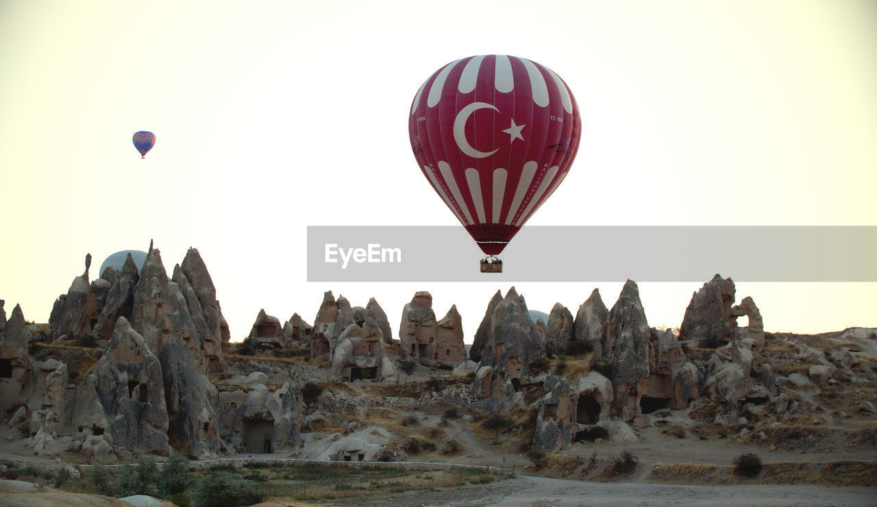 VIEW OF HOT AIR BALLOON