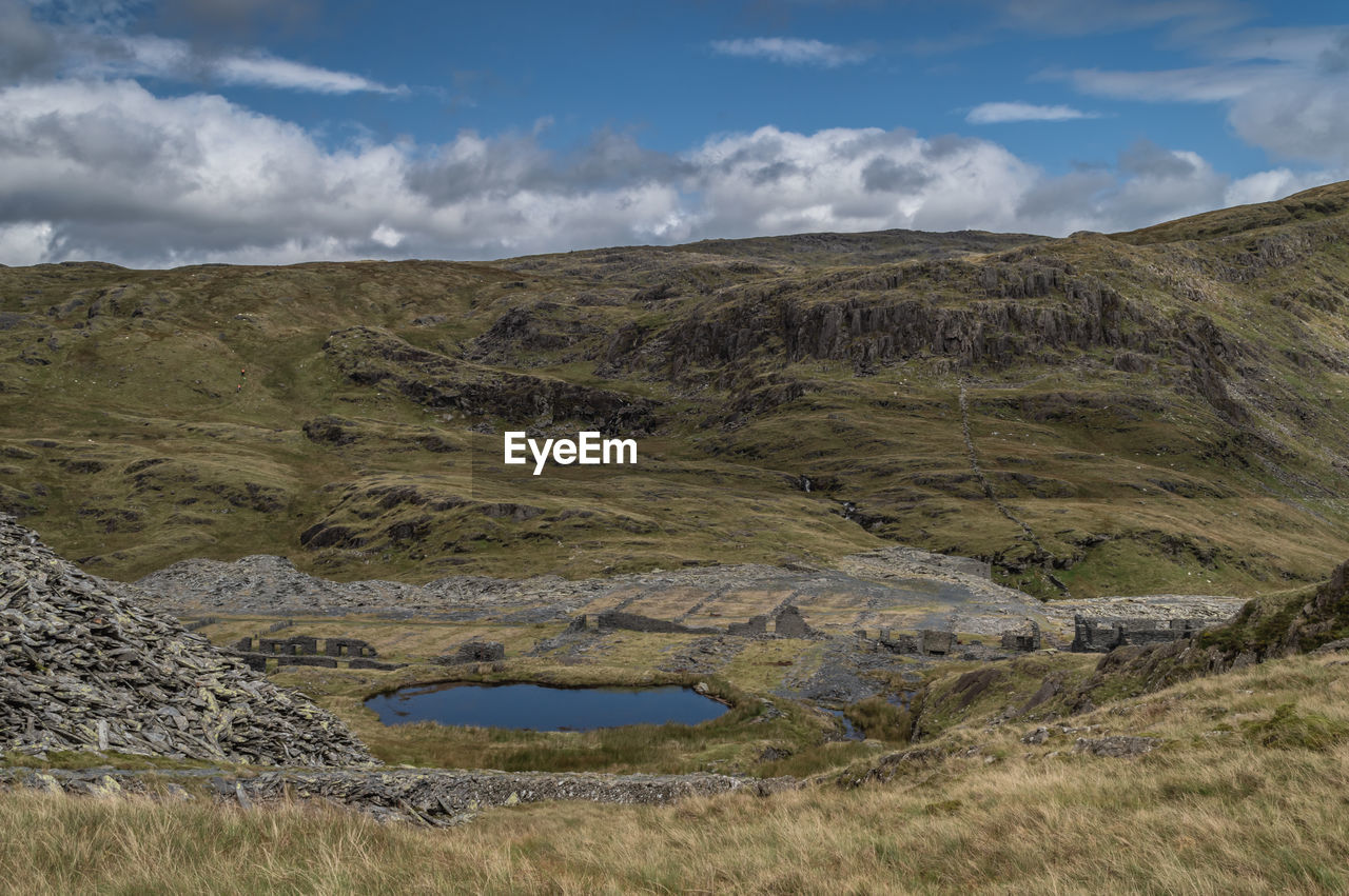 The abandoned cwmorthin slate quarry at blaenau ffestiniog in snowdonia, wales