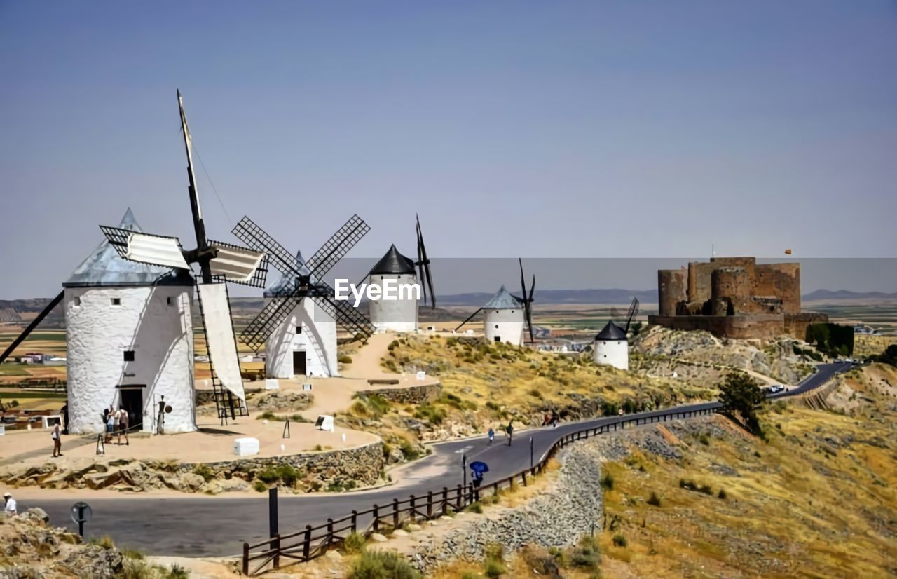 Windmills in lands of don quijote de la mancha