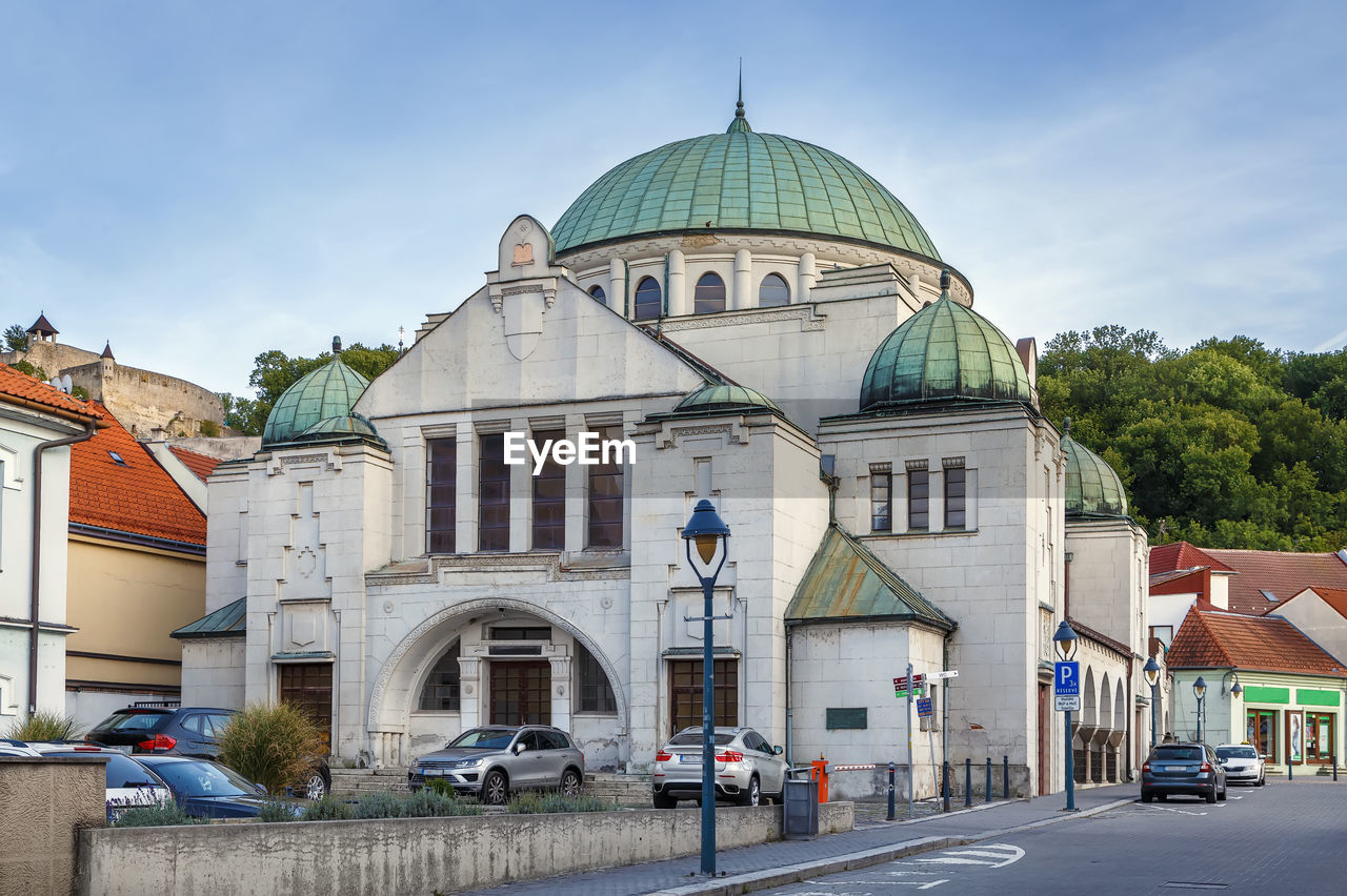 Front side of the building of trencin synagogue, slovakia