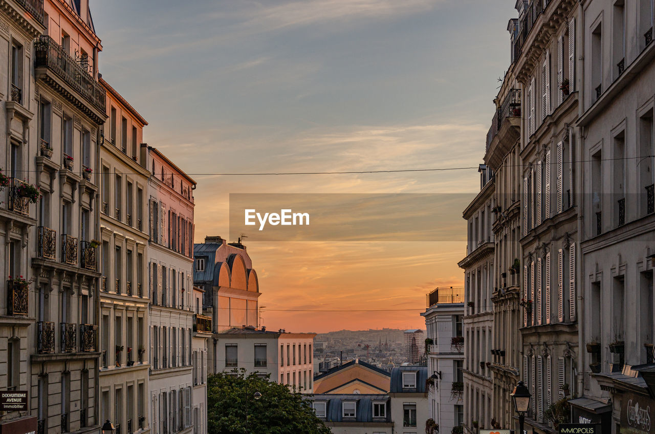 Low angle view of buildings in city