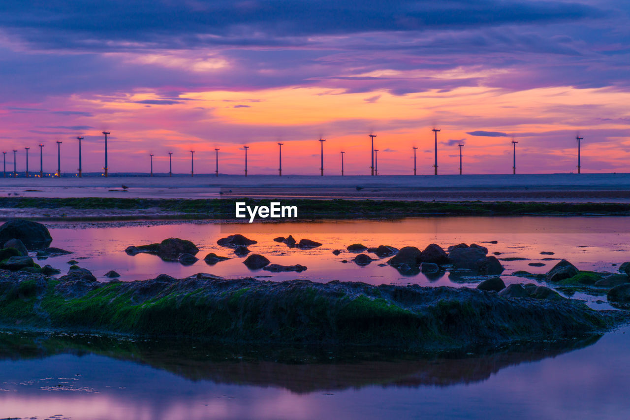 SCENIC VIEW OF RIVER DURING SUNSET