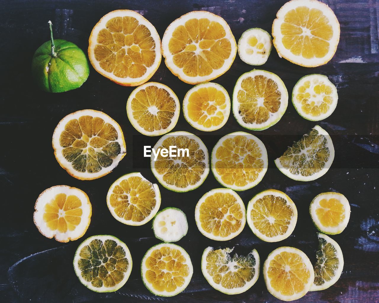 View of lemon slices