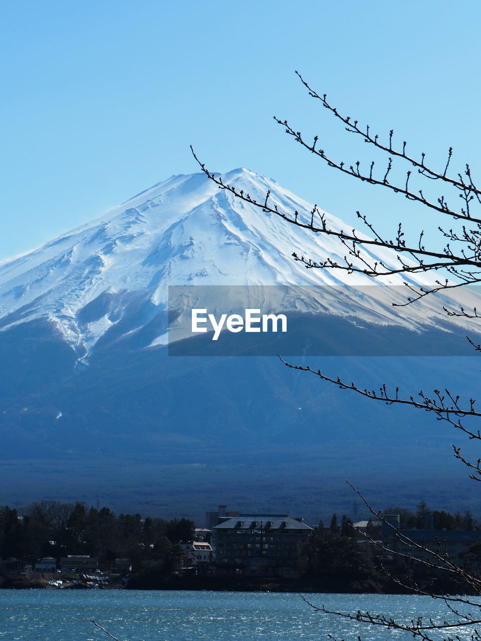 Mount fuji views in winter.