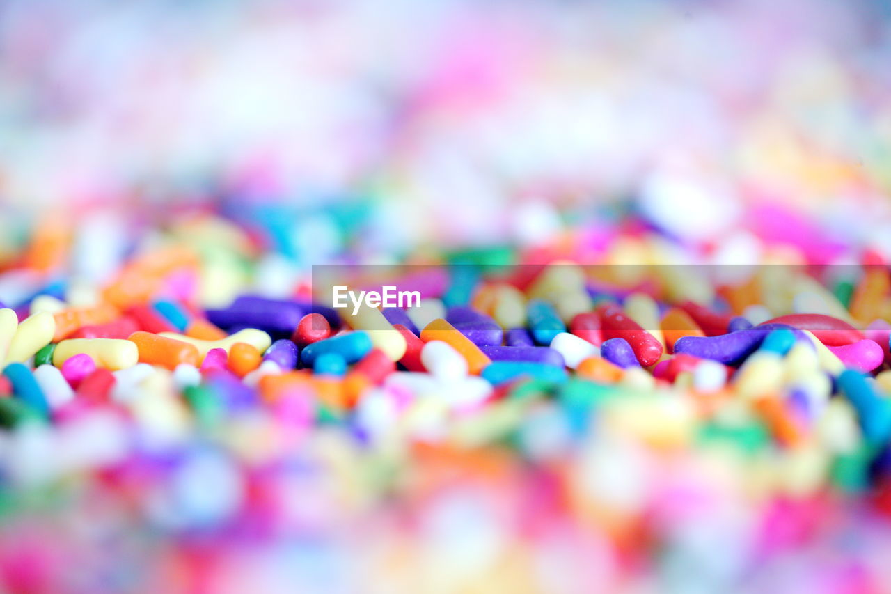 Full frame shot of colorful sprinkles