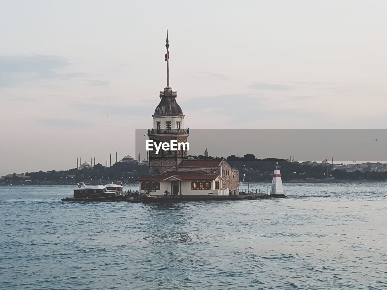 VIEW OF CHURCH AT SEASIDE