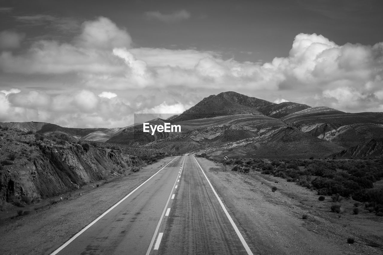 EMPTY ROAD ALONG LANDSCAPE