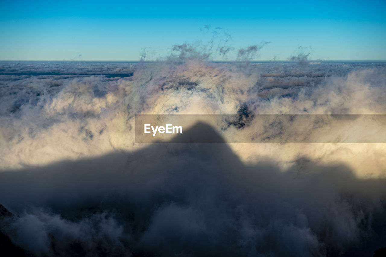 Scenic view of cloudscape against blue sky