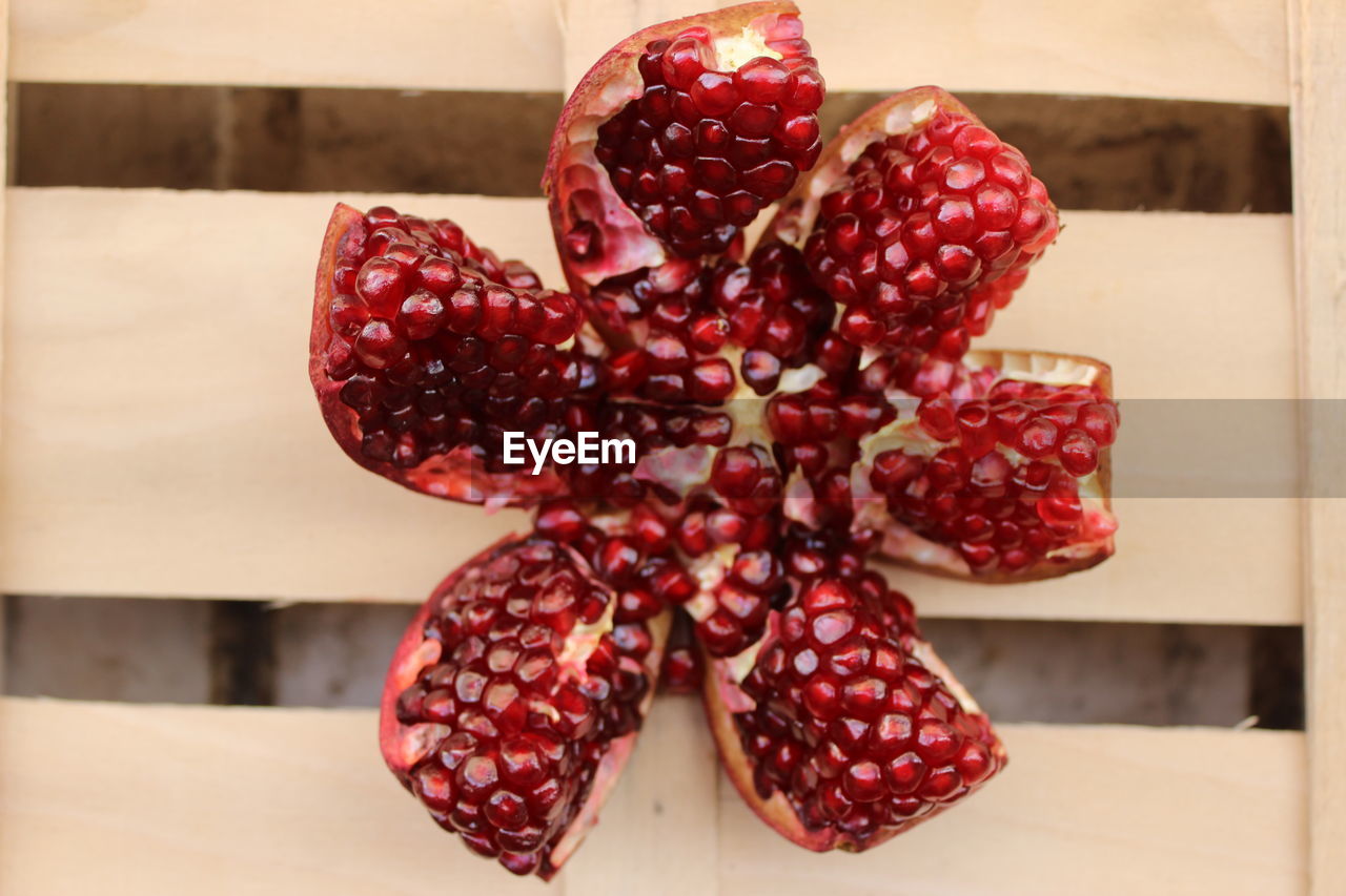 Close-up of pomegranate on table