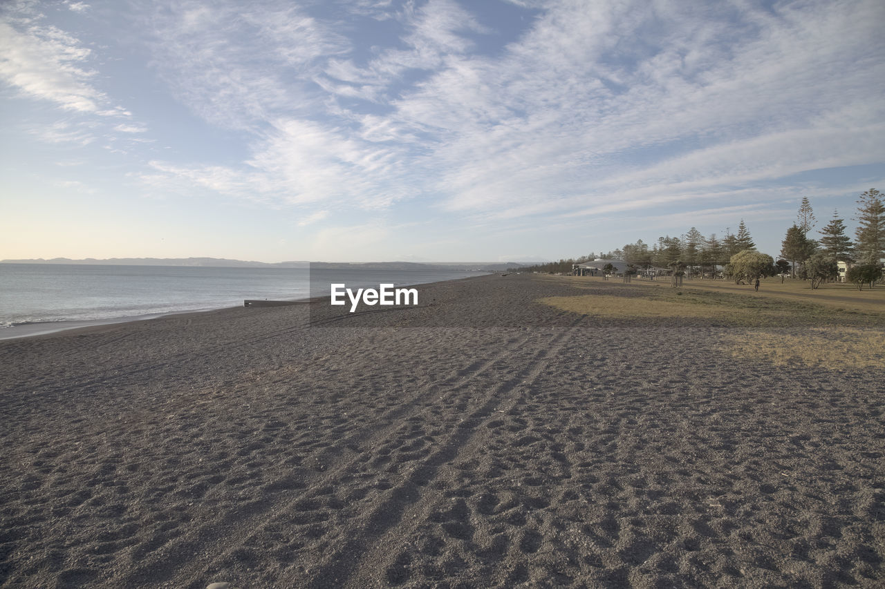 PANORAMIC VIEW OF BEACH AGAINST SKY