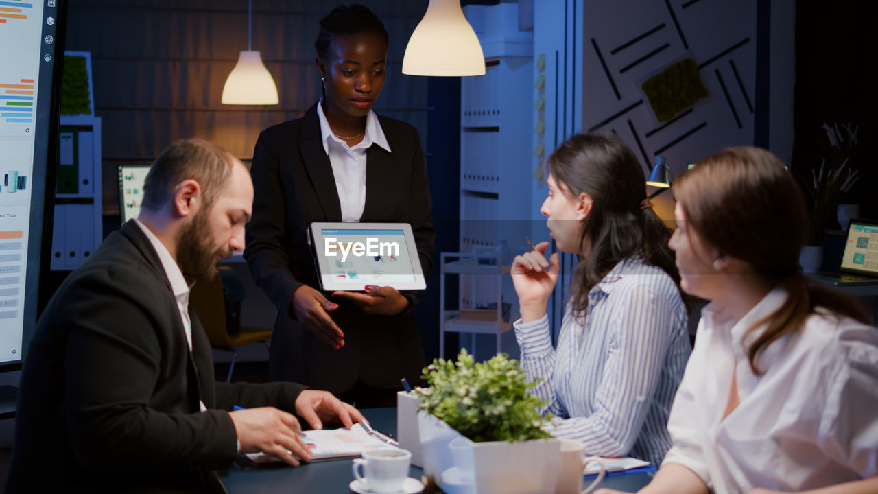 Group of people working in office