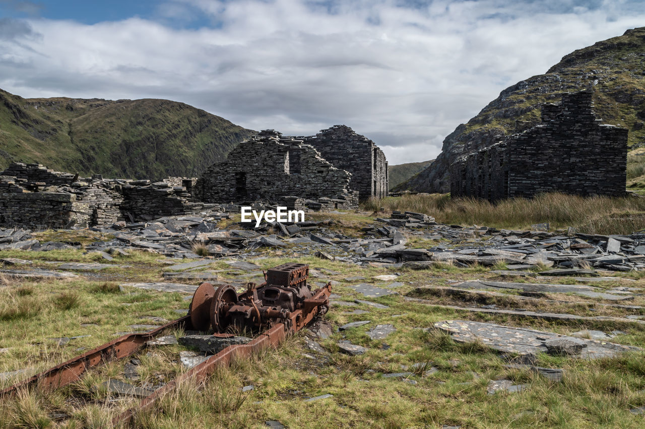 The abandoned cwmorthin slate quarry at blaenau ffestiniog in snowdonia, wales
