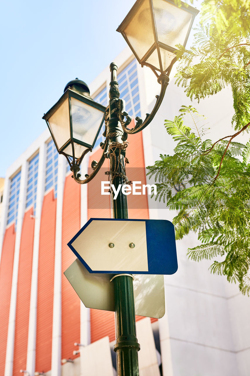 low angle view of street light