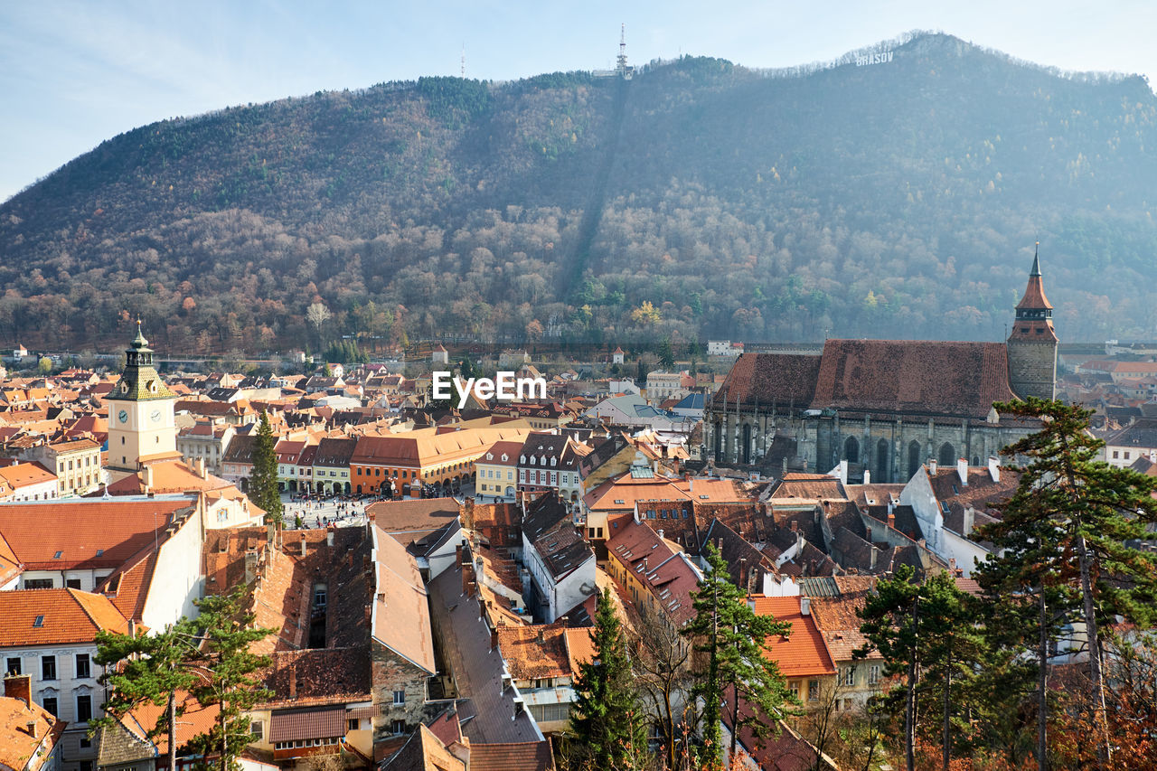 HIGH ANGLE VIEW OF TOWNSCAPE