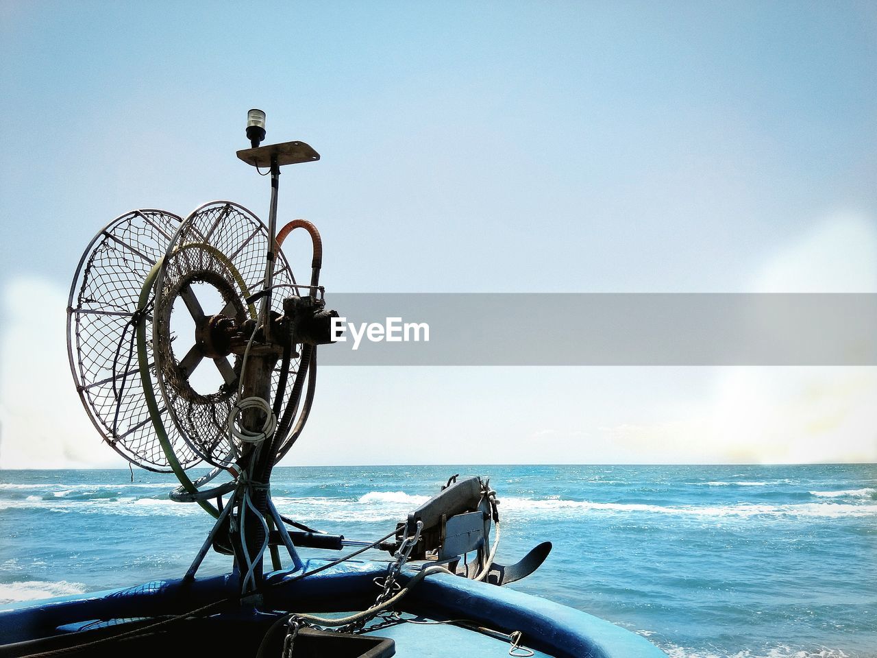 FERRIS WHEEL BY SEA AGAINST CLEAR SKY