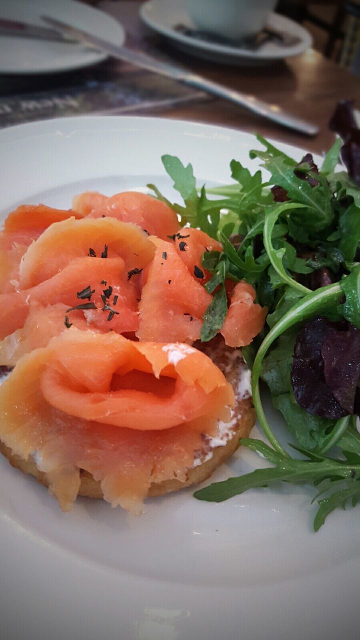 CLOSE-UP OF SERVED FOOD