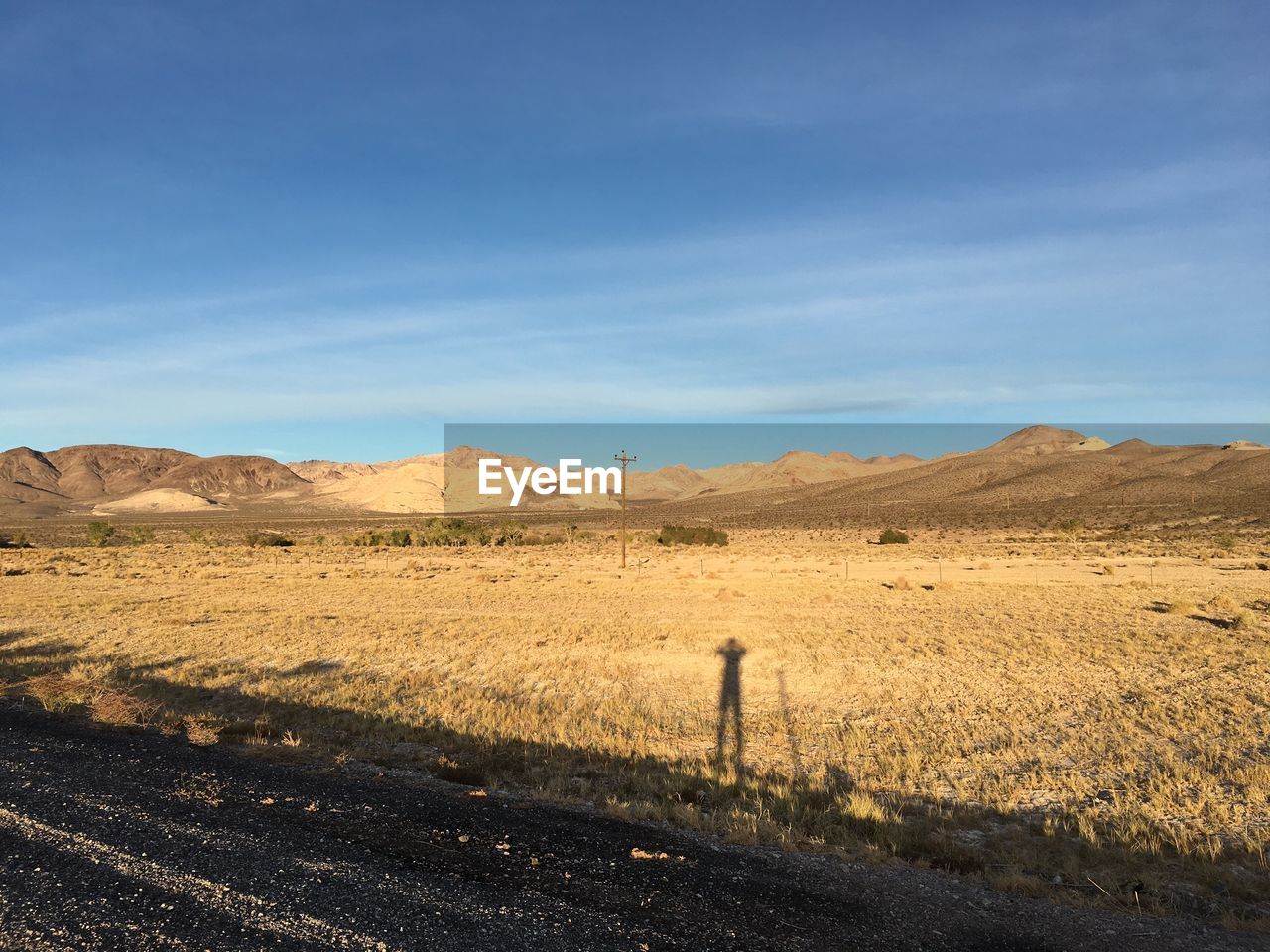 Scenic view of desert against sky