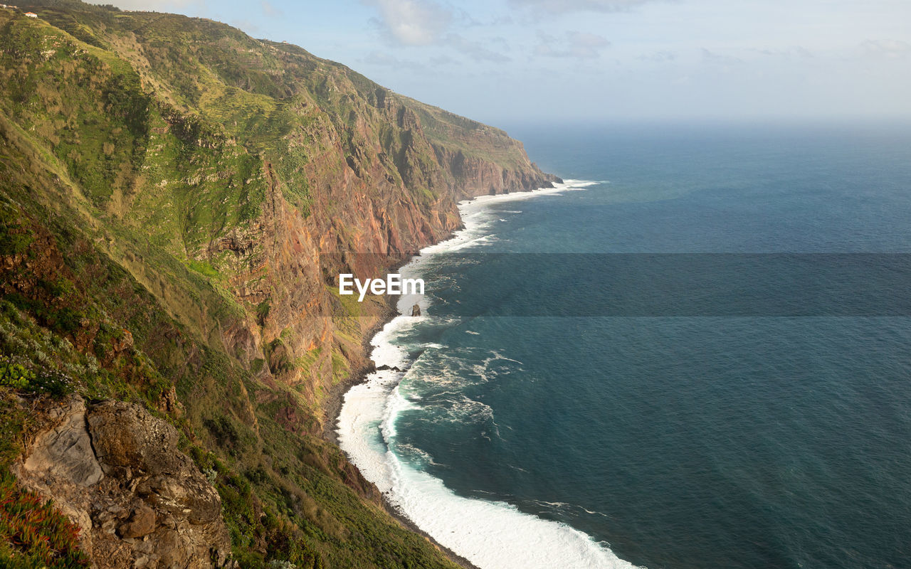 high angle view of sea against sky