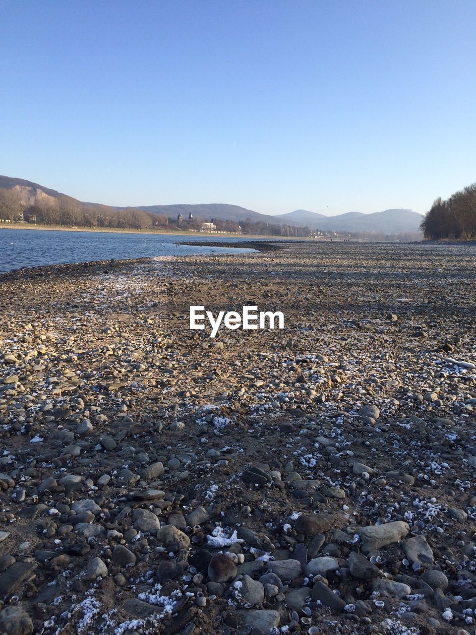 Scenic view of mountains against clear sky