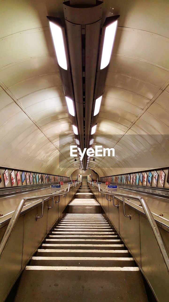 ILLUMINATED SUBWAY STATION PLATFORM