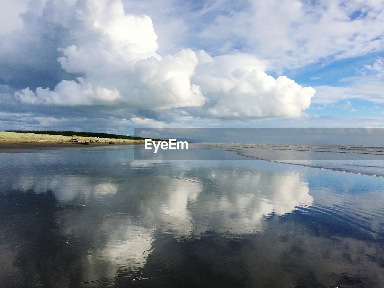 Reflection of clouds in water